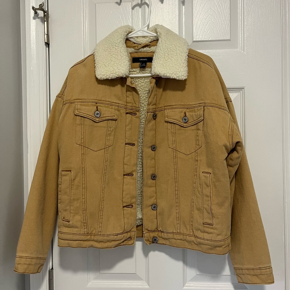 Fleece lined coat
